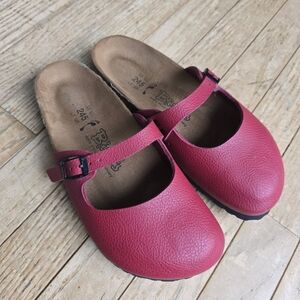Birkenstock Red Mary Jane Shoes